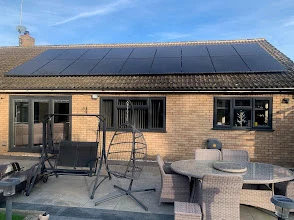 Black solar panels on an Irish home