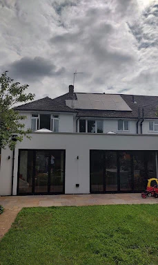 Black solar panels on an Irish home