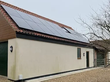 Black solar panels on an Irish home