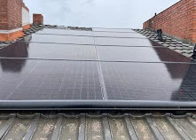Black solar panels on an Irish home
