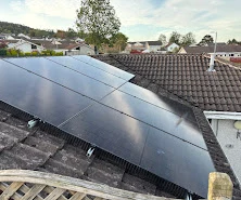 Black solar panels on an Irish home