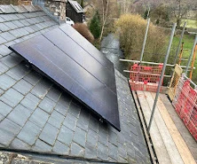 Black solar panels on an Irish home