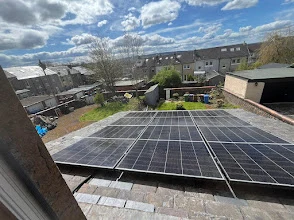 Black solar panels on an Irish home