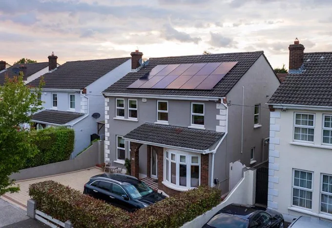 Solar panels on a home in Waterford City