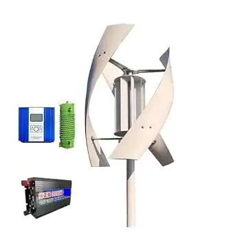 3kW vertical-axis wind turbine kit with charge controller and inverter